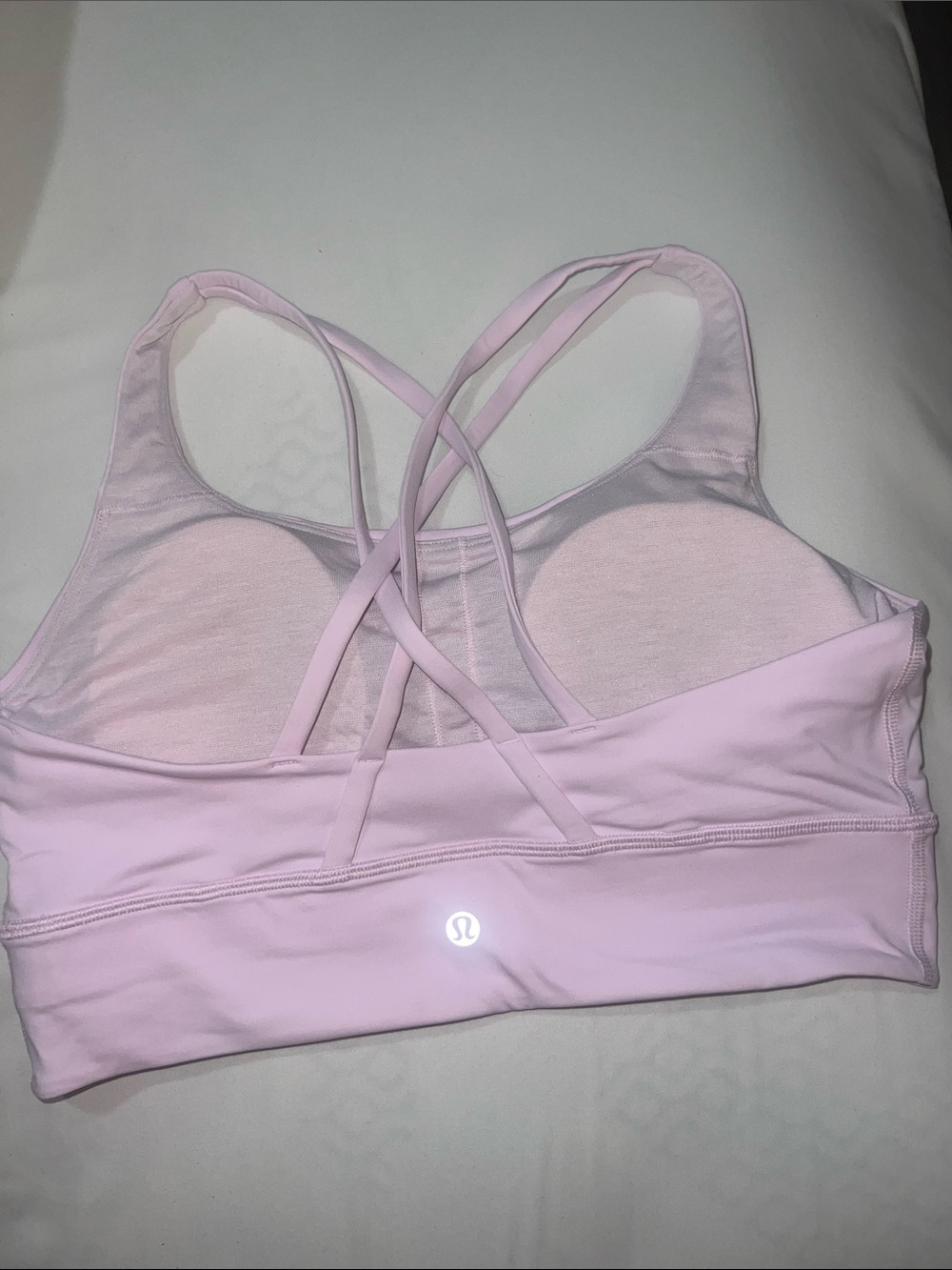 Lululemon - Pink Organza Energy Longline Bra - Picture 2 of 2